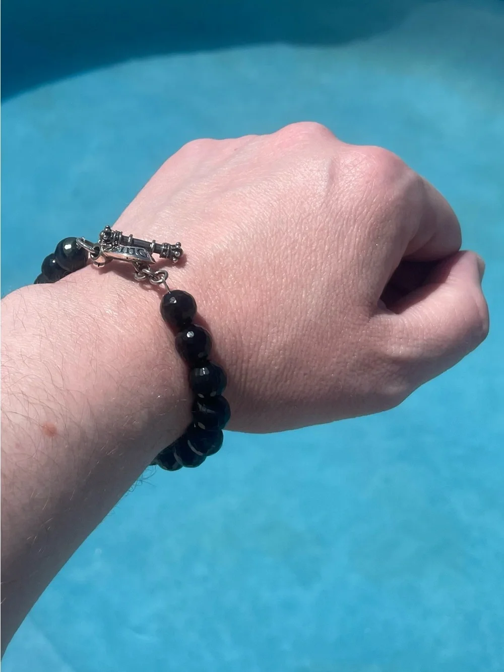King Baby Studio 925 Silver Obsidian Bracelet Toggle Clasp USA